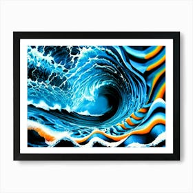 Wave Painting Art Print