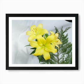 Three Asiatic lilies 1 Art Print