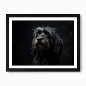 Black Dog Portrait Art Print