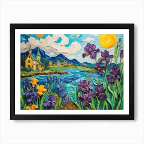 Irises ala Vincent Art Print