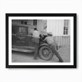 Garage Owner And Farmer Working On A Car, Pie Town, New Mexico, The Young Man Who Owns The Filling Station, Smit Art Print