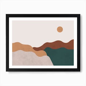 Sun Abstract Shapes Art Print