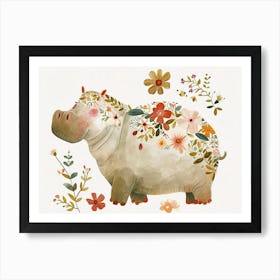 Little Floral Hippopotamus 2 Poster