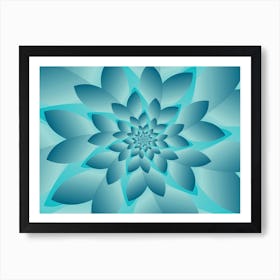 Abstract Modern Optical Illusion Floral Design Background Art Print