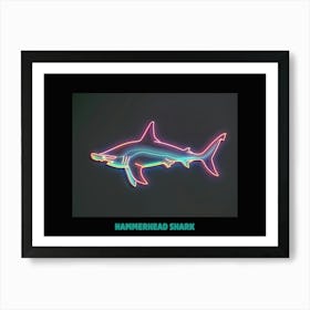 Aqua Hammerhead Shark 2 Poster Art Print