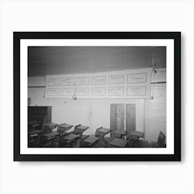 Southeast Missouri Farms, Interior Of Schoolhouse, La Forge, Missouri By Russell Lee Art Print