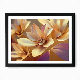 Abstract Vintage Flower Design Art Print