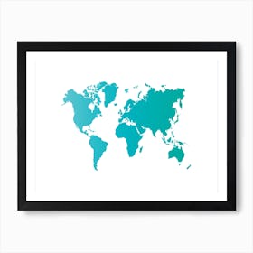 World Map 30 Art Print