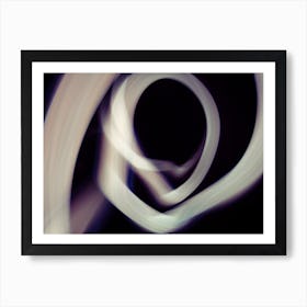 Glowing Abstract Curved Lines 9 Art Print