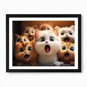 Lovely kittens are waiting for you Art Print