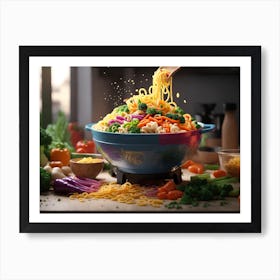 Colorful Vegetables In A Bowl Art Print