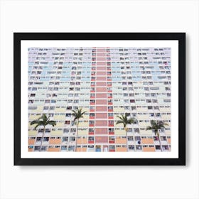 Colourful Building Kowloon, Hong Kong Art Print