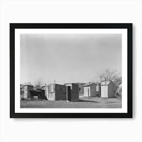 Privies And Out Buildings In Mexican Section, Robstown, Texas By Russell Lee Art Print