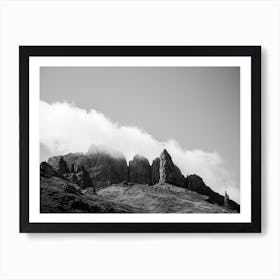 Old Man Of Storr In Black And White Art Print