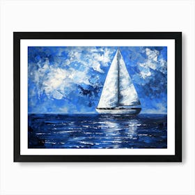 Sailboat On The Ocean 1 Art Print