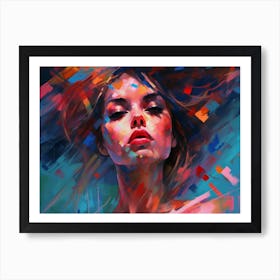 Gaze - Abstract Portrait Art Print