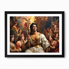 God Apollo and the Muses Art Print