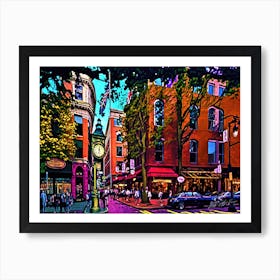 Gastown Clock Vancouver - Downtown Vancouver Art Print