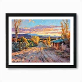 Western Sunset Landscapes Santa Fe New Mexico 1 Art Print