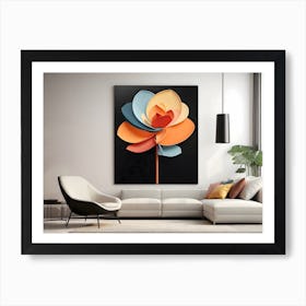 Abstract Flower living room Art Print