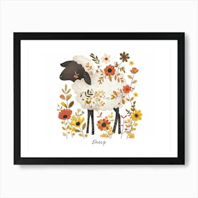 Little Floral Sheep 7 Poster Art Print