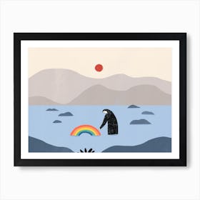 Rainbow In The River Art Print