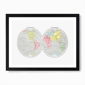 World Map From A System Of Geography, For The Use Of Schools (1860) Affiche