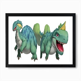 Laughing dinosaurs Art Print