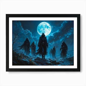 The Rising Undead In The Full Moon (20) Art Print