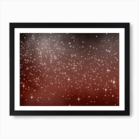 Peach Tone Shining Star Background Art Print