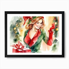 Christmas Girl 9 Art Print