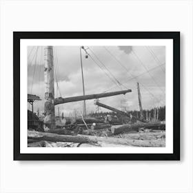 Long Bell Lumber Company, Cowlitz County, Washington, Yarding Logs By Russell Lee Art Print