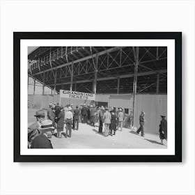 Spectators Entering The Grandstand To See The Rodeo During The San Angelo Fat Stock Show, San Angelo, Texas By Art Print