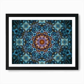 Abstraction Blue Carpet Art Print