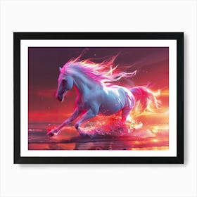 Horse At Sunset 2 Art Print