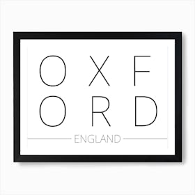 Oxford England Typography City Country Word Art Print