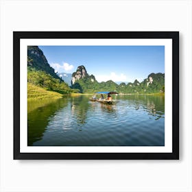 Li River Bamboo Rafting Art Print