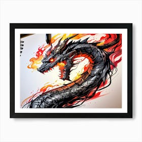 Dragon Drawing 4 Art Print