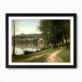 Walk By The Lake Art Print