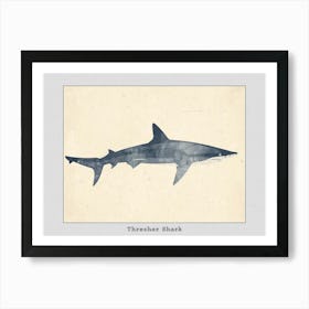 Thresher Shark Silhouette 2 Poster Art Print