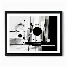 Perception Abstract Black And White 8 Art Print