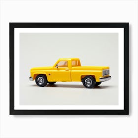 Toy Car 83 Chevy Silverado Yellow Art Print