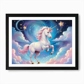 Unicorn In The Sky 17 Art Print