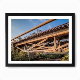 Old Iron Railway Bridge In A Rural Area In The Afternoon Art Print
