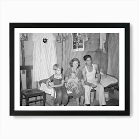 Family Living In Tin Town, Caruthersville, Missouri, Between The Levee And The River By Russell Lee Art Print