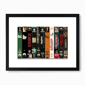 Classic Gangster Movies Poster - Vintage VHS Film Print Art Print