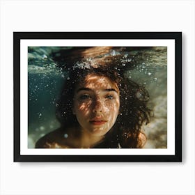 Woman Swimming 2 Art Print