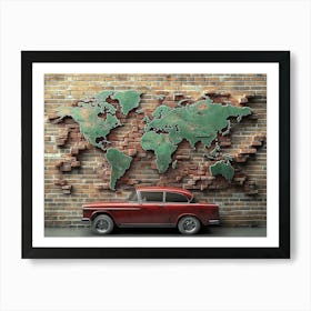 World Map Wall Affiche