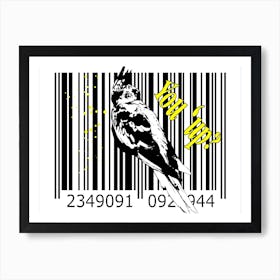 Funny Barcode Animals Art Illustration In Painting Style 022 Art Print