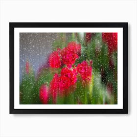 Raindrops On A Window Art Print